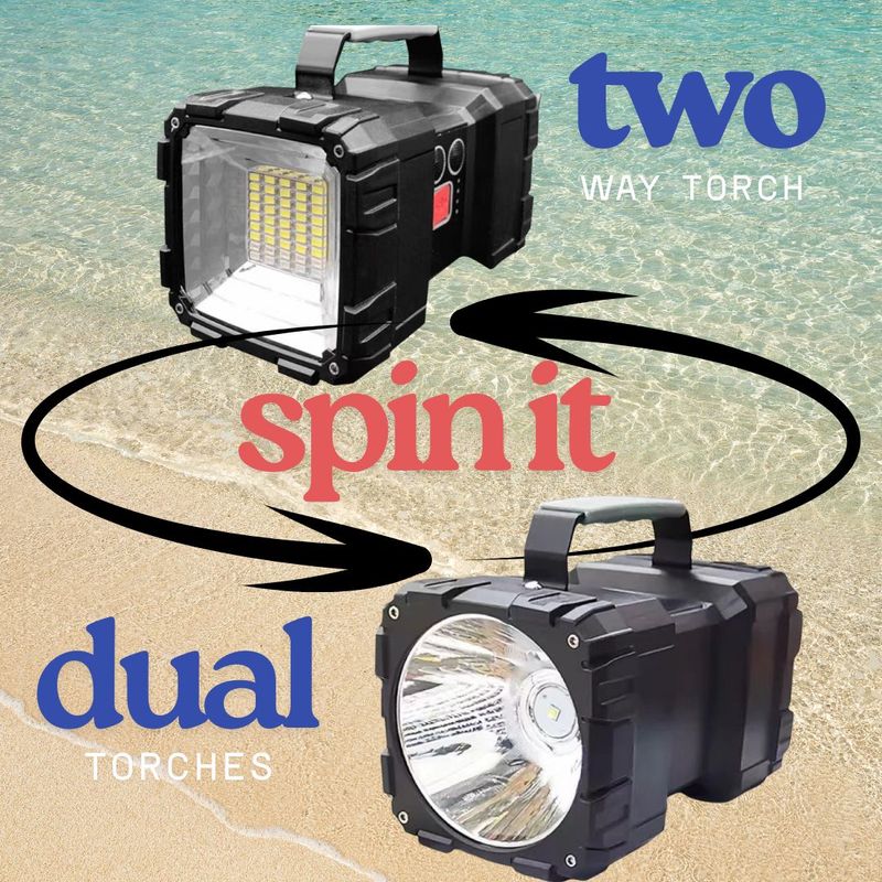 Two Way Torch - Floodlight And Spotlight - Multifunctional - 2 Sizes - Rechargeable