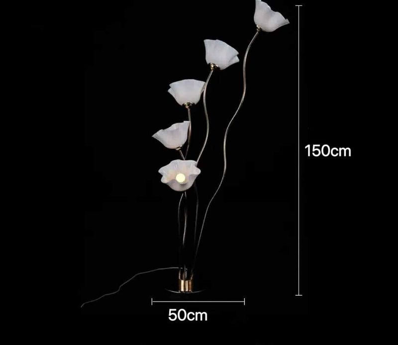 Floral Lamp Stand - Elegant Lighting For Any Occassion - Warm White Lamp Bulbs