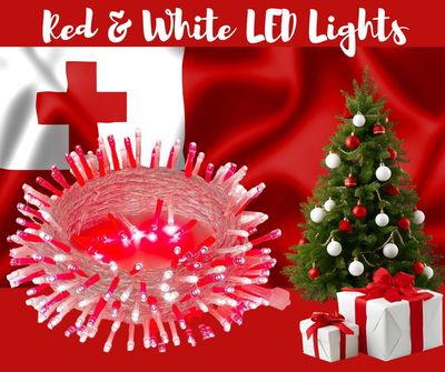 ✨ Pasifika Celebration LED Lights – Represent Your Colours | Red & White Fairy String LED + Red, Blue & White Fairy String LED