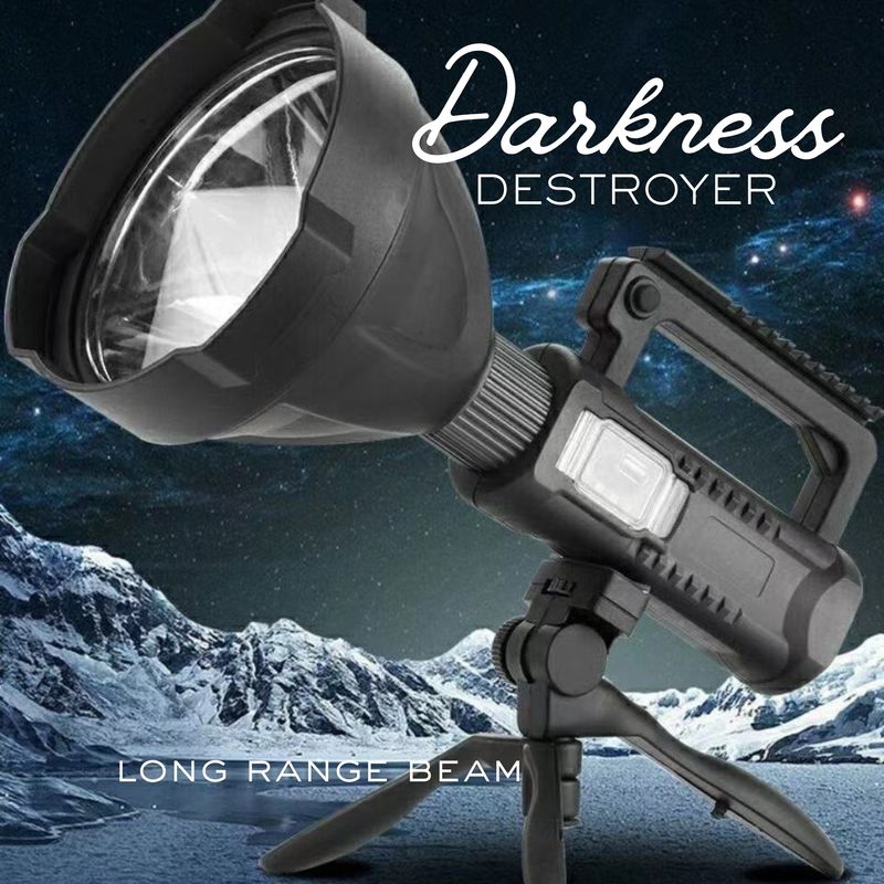 Rechargeable Long Range Spotlight Torch | Power Bank | Tripod Base | 2 Sizes