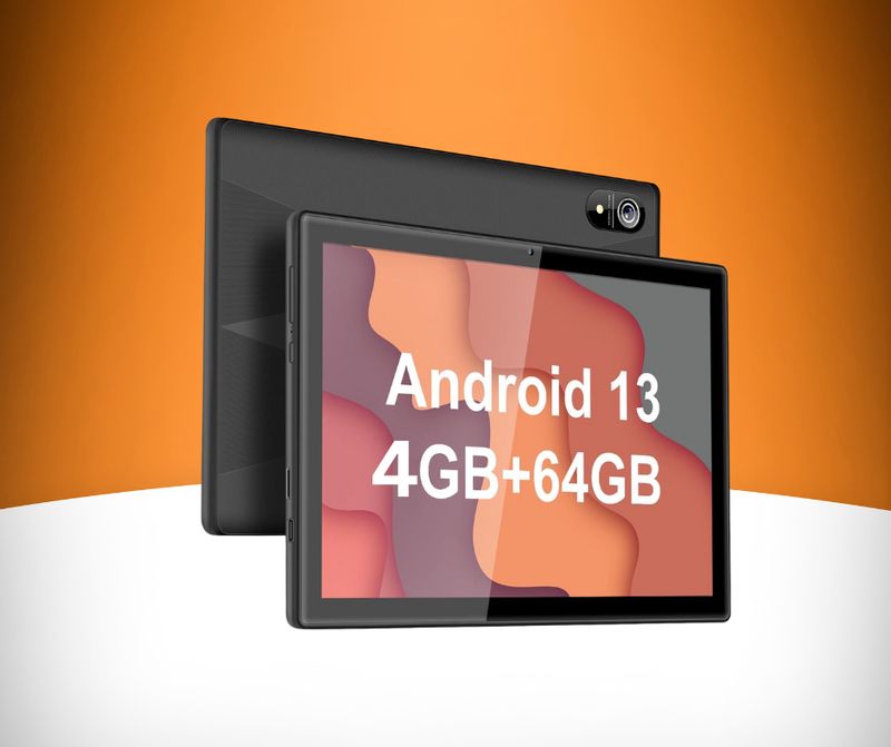 Tablet 10.1" Screen - Android 13 - Wifi - 4GB + 4GB - 64GB EMMC - Octa Core Processor - Google Enabled
