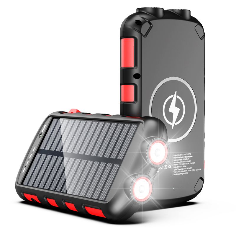 Explorer Powerbank - Built Adventure Tough - Full Torch - Solar Charge - Wireless Charge - PD &amp; QC Charging