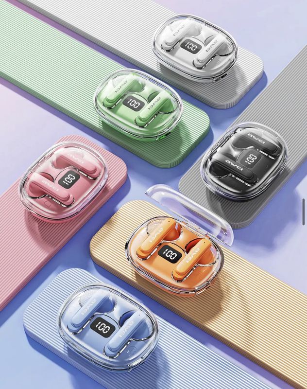 ENC Earbuds Colour Range - Comfortable Fit Tips - Rechargeable Case - Awei T86 ENC