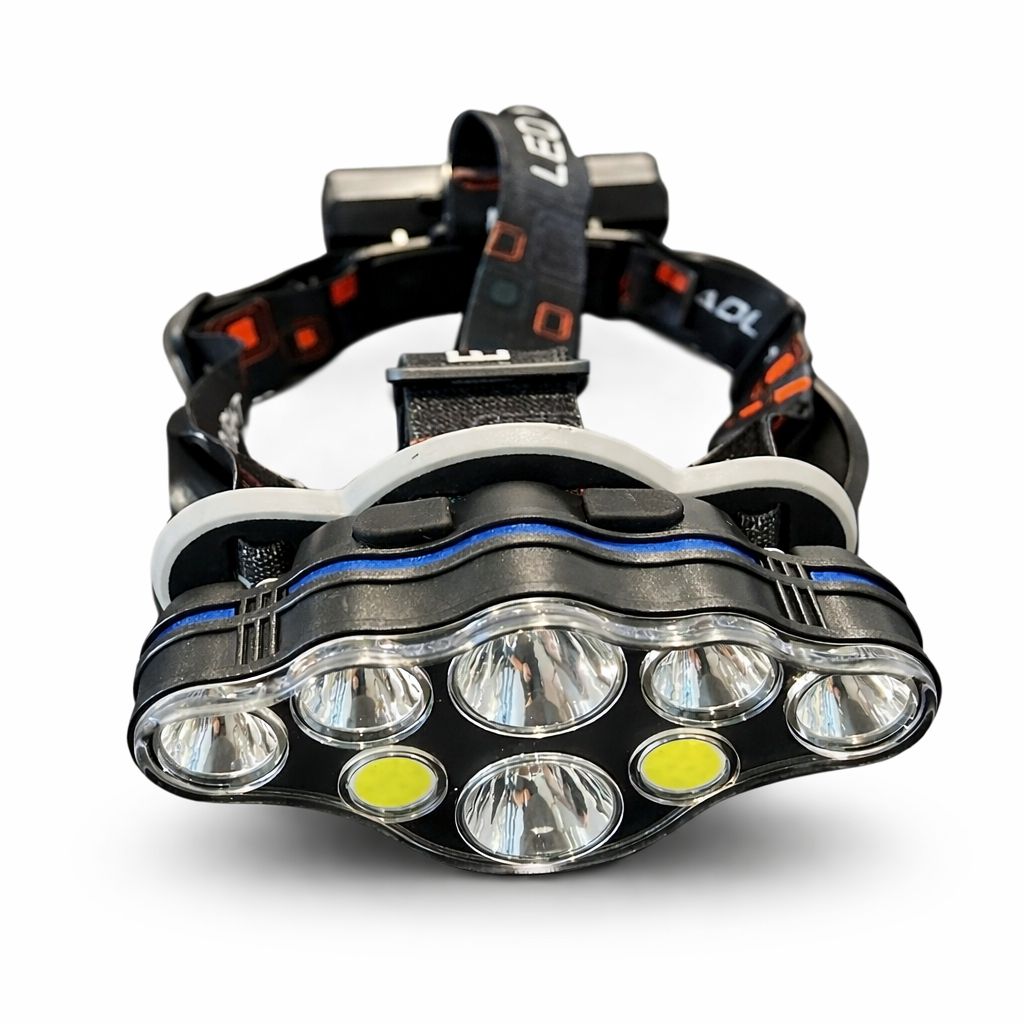 Head Torch – 8 LED – Rechargeable – Hard Hat Compatible