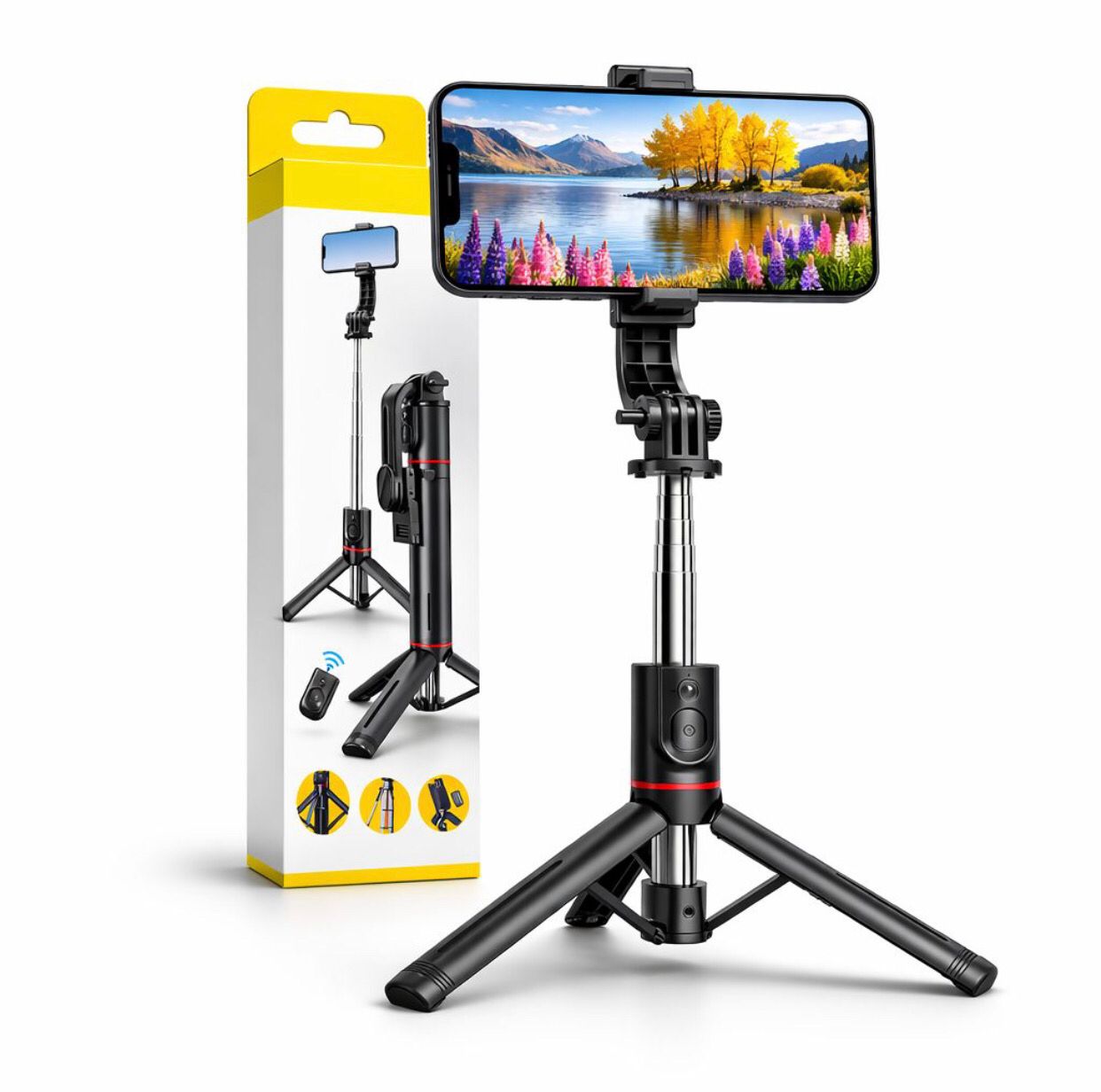 Selfie Stick Tripod with Bluetooth Remote – Phone Stand for Video &amp; Photos - Awei
