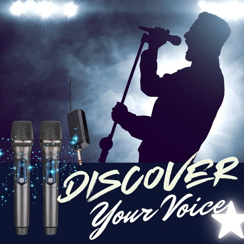 Wireless Karaoke Microphone Packs With Receiver - Rechargeable - Easy Setup