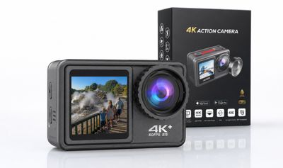 Action Camera - 4K 60fps Dual Screen - Wifi - 4 x Digital Zoom - Ausek ATS81ER