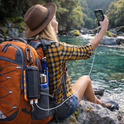 Travellers PowerBank - Solar Panel - 20K mAh - With LED Battery Display - Bonus Compass