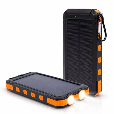 Travellers PowerBank - Solar Panel - 20K mAh - With LED Battery Display - Bonus Compass