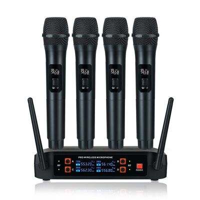 4 Channel Microphone Receiver With 4 x Wireless Microphones
