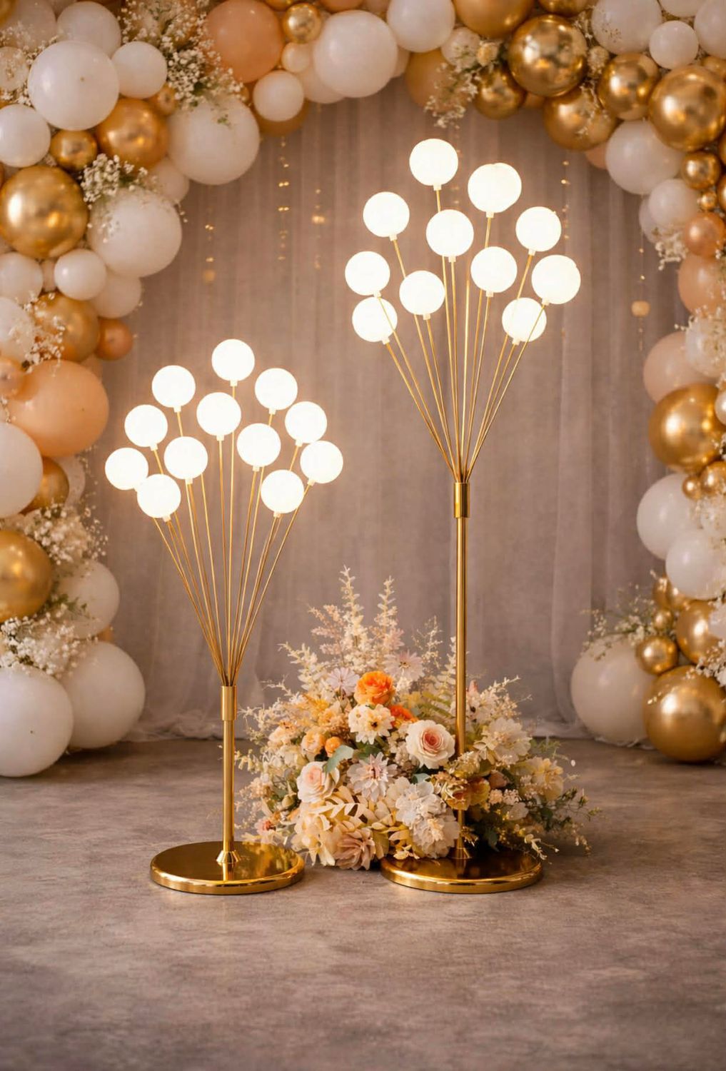 LED Globes On A Stand - Unique Lighting Decorations For Weddings/Parties &amp; Events - 2 Sizes Available