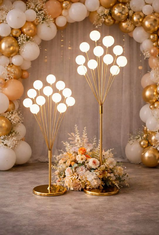 LED Globes On A Stand - Unique Lighting Decorations For Weddings/Parties &amp; Events - 2 Sizes Available