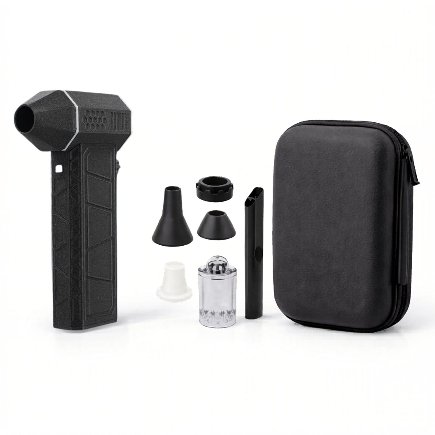 Portable Blower - Handheld Turbo Fan - High Powered - Rechargeable - Includes Vacuum Accessories