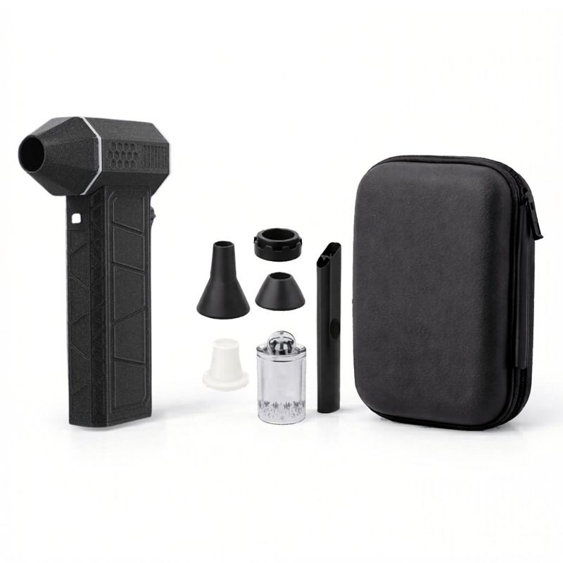 Portable Blower - Handheld Turbo Fan - High Powered - Rechargeable - Includes Vacuum Accessories