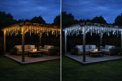 2-in-1 LED Decorative Lights | Dual Color | Icicle Wave Pattern Curtain Lights | Remote Control