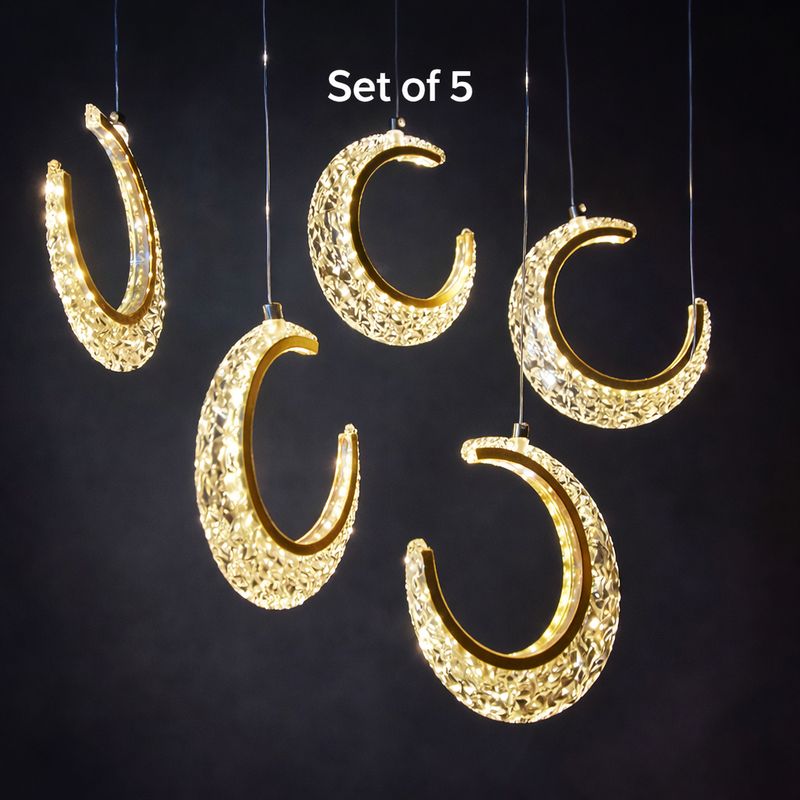 Crescent Moon - Hanging LED Lights - Party Decor