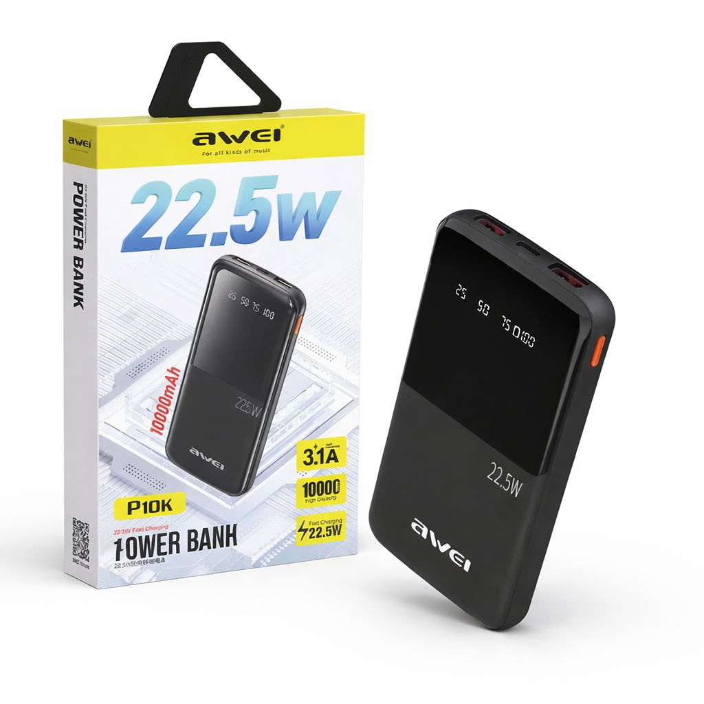 Portable Power Bank Fast Charging Phone Charger Travel Backup 22.5W