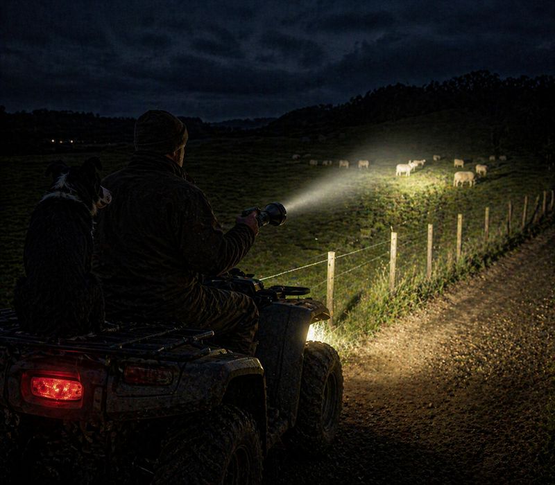 Rechargeable Long Range Spotlight Torch | Power Bank | Tripod Base | 2 Sizes