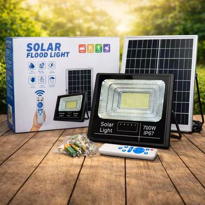 Solar Flood Light With Separate Panel + Remote Solar Flood Light With Separate Panel + Remote