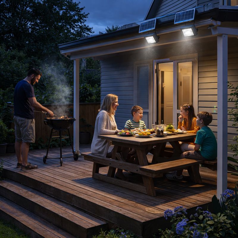 Solar Flood Light With Separate Panel + Remote - 2 Models
