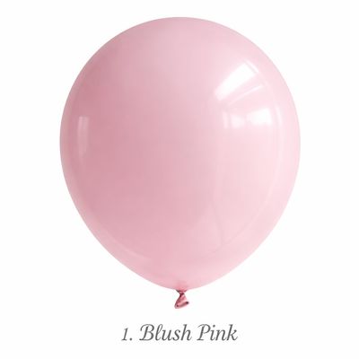 Blush pink latex balloon shown individually on white background for party decoration and event styling