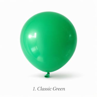 Classic Green balloon colour option shown on white background for balloon garlands and party decorations