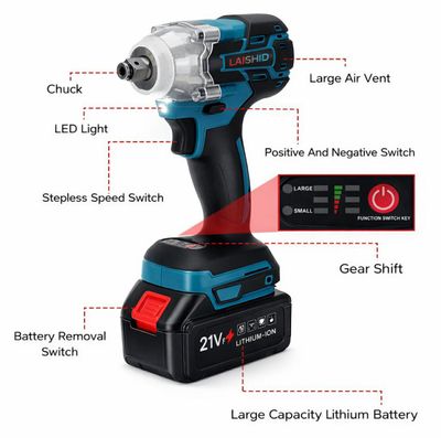 Impact Driver Kit – Cordless 21V – 2 Batteries + Case