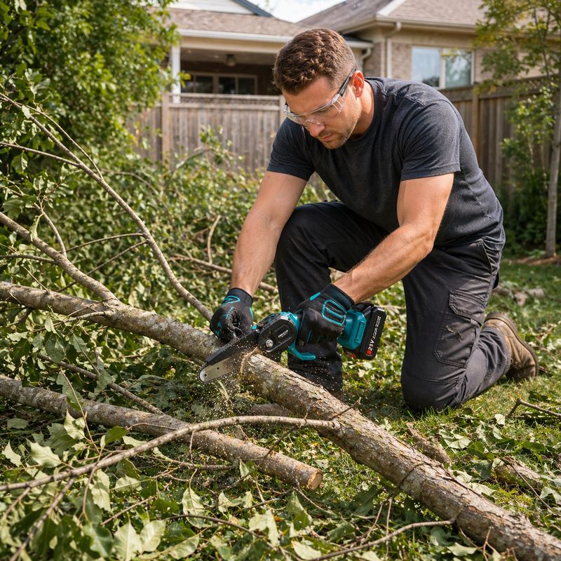 Rechargeable Mini Chainsaw For Backyard Cutting - 150mm