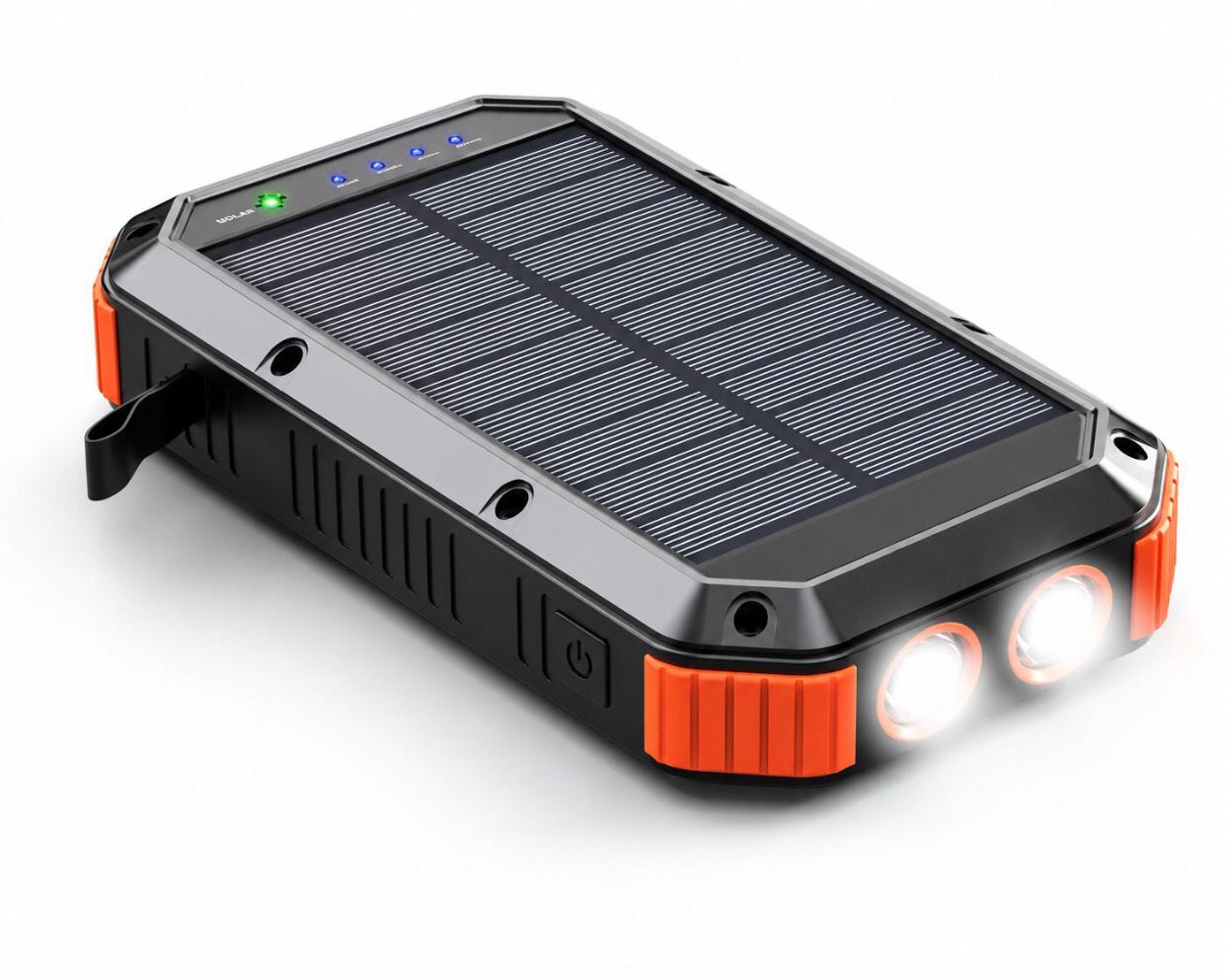 30,000mAh Solar Powerbank – 65W Laptop Charging + Wireless Phone + LED Torch