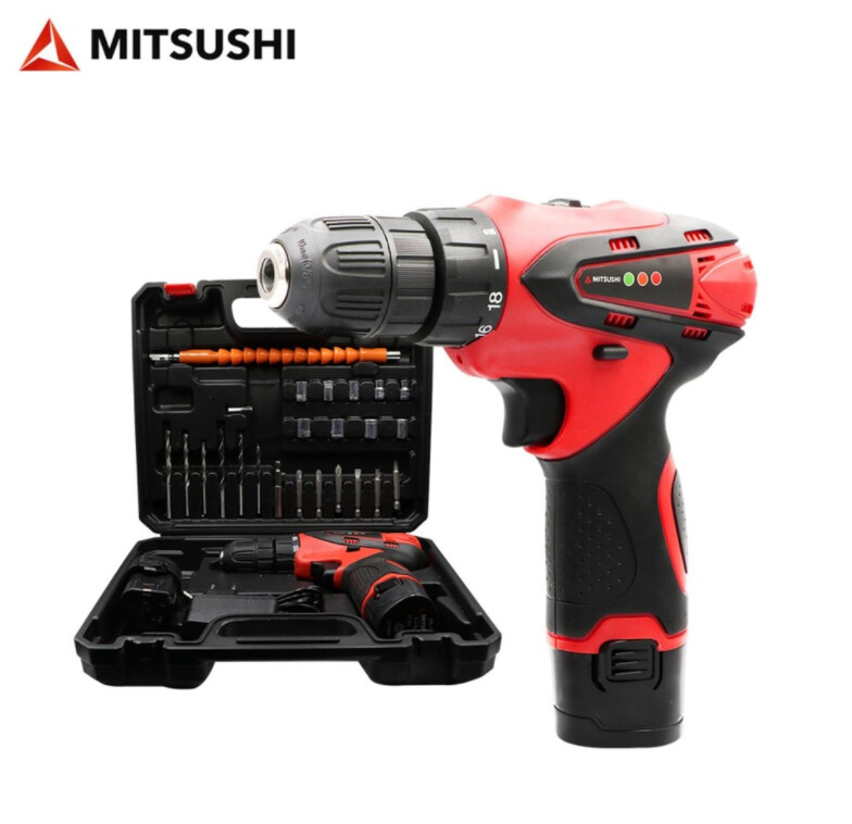 Mitsushi Cordless Drill Driver 12V with Free Accessories Set