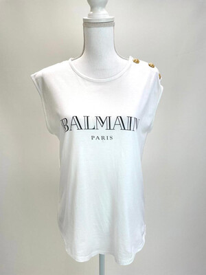 Balmain, Logo Tank Top, Size 42