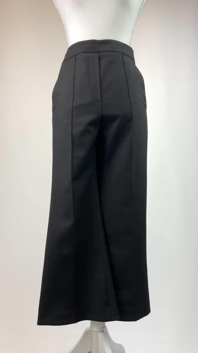 Ellery, Black Flare Leg Crop Pant, Size 6