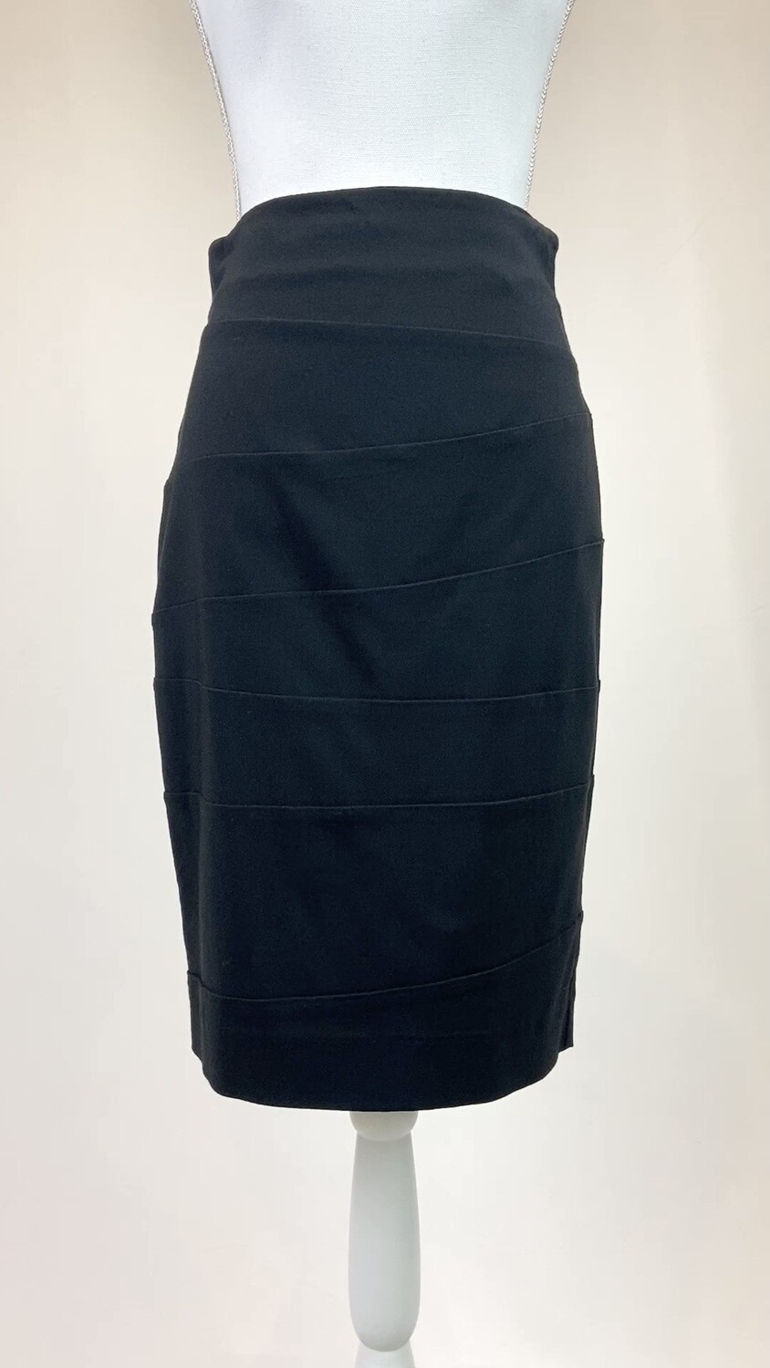 Class Roberto Cavalli, Black Panelled Pencil Skirt, Size US8/I42