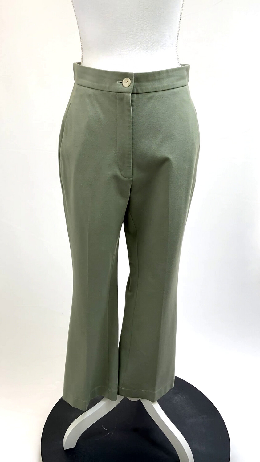 Harris Wharf London, Green Side Pkt Boot Leg Pant, Size IT44