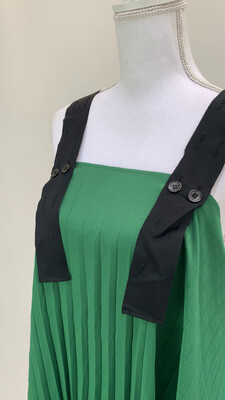 Taylor, Green/Black Pleated Tunic Top, Size 1