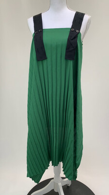 Taylor, Green/Black Pleated Tunic Top, Size 1