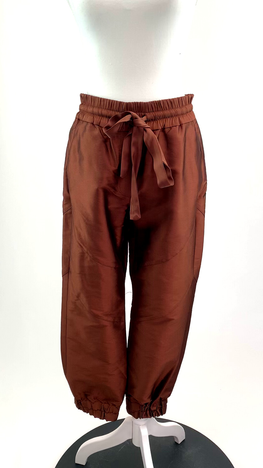 Manning Cartell, Bronze D/String Waist Shot Tafetta Jogger Pants, Size 8