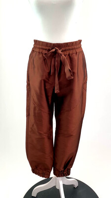 Manning Cartell, Bronze D/String Waist Shot Tafetta Jogger Pants, Size 8
