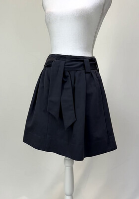 No-l-ita, Midnight Pleat Flare Hem Tie Belt Skirt, Size 42