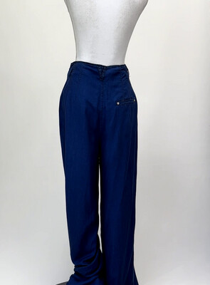 Versace Jeans, Blue Wide High-Waisted Wide Leg Pants, Size US8/IT44