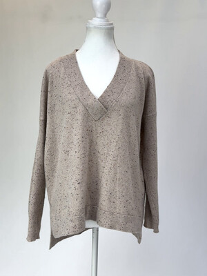 Skin & Threads, Blush Speckled Cashmere Sweater, Size 2