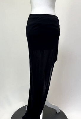 Helmut Lang, Black Side Slit Long Skirt, Size S
