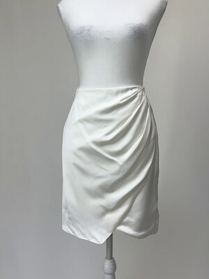 Viktoria & Woods, Ivory Wrap Side Pleat Skirt, Size 0