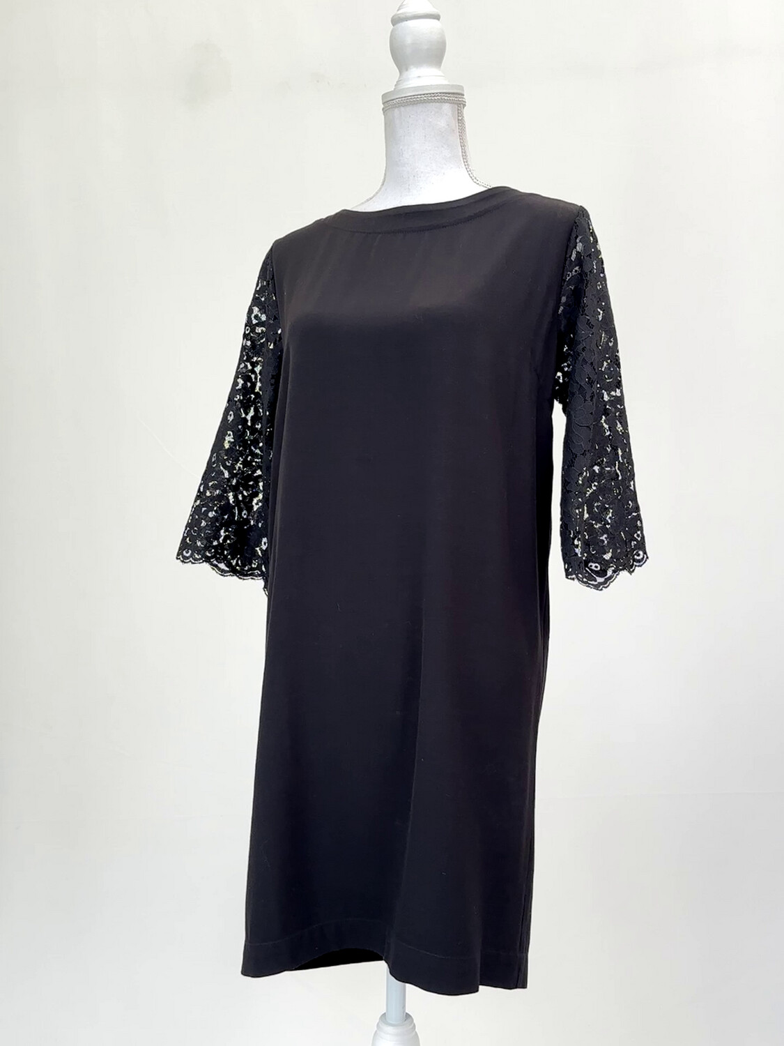 Zimmermann, Black Lace 3/4 Slv Shift Dress, Size 0