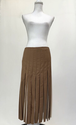 Gabriela Hearst, Camel/Beige Pleated Midi Skirt, Size M