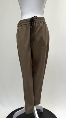 C & M Camilla and Marc, Browns D/String Mini Houndstooth Check Pants W/Zip Ankle, Size 10