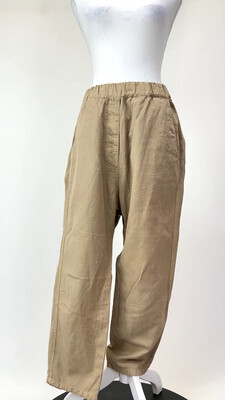 Nili Lotan, Camel Elasticated Waist Drop-Crotch Pants, Size S