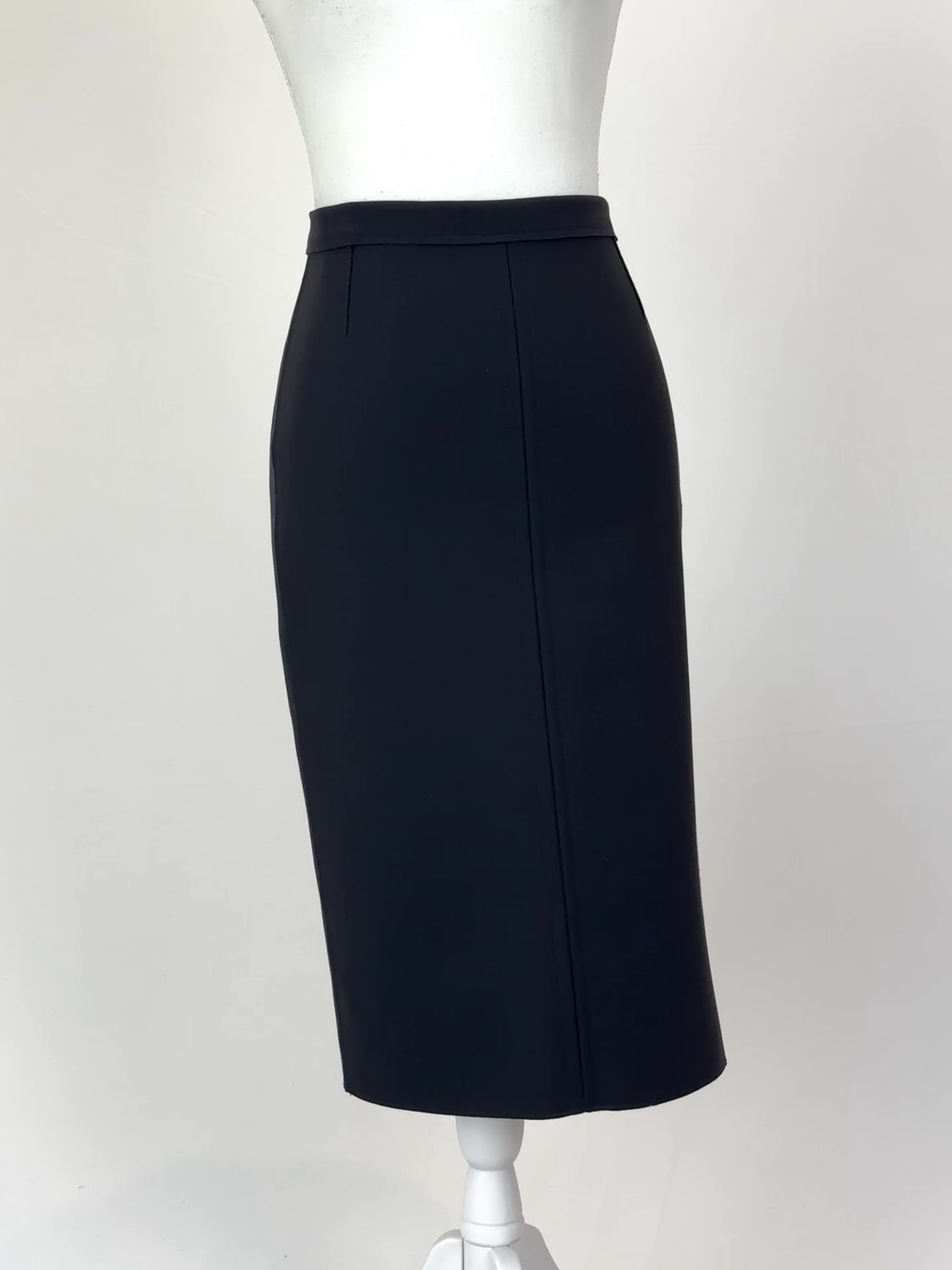 Scanlan Theodore, Black Panelled Pencil Technical Skirt, Size 6