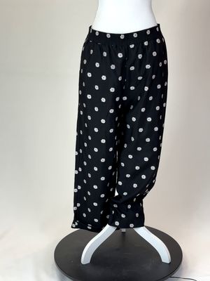 Stine Goya, Black/White/Yellow Floral Elasticated Waist Wide Leg Pants, Size L