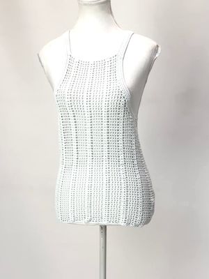 Dion Lee, Pale Mint Croochet Knit Strap Top, Size L